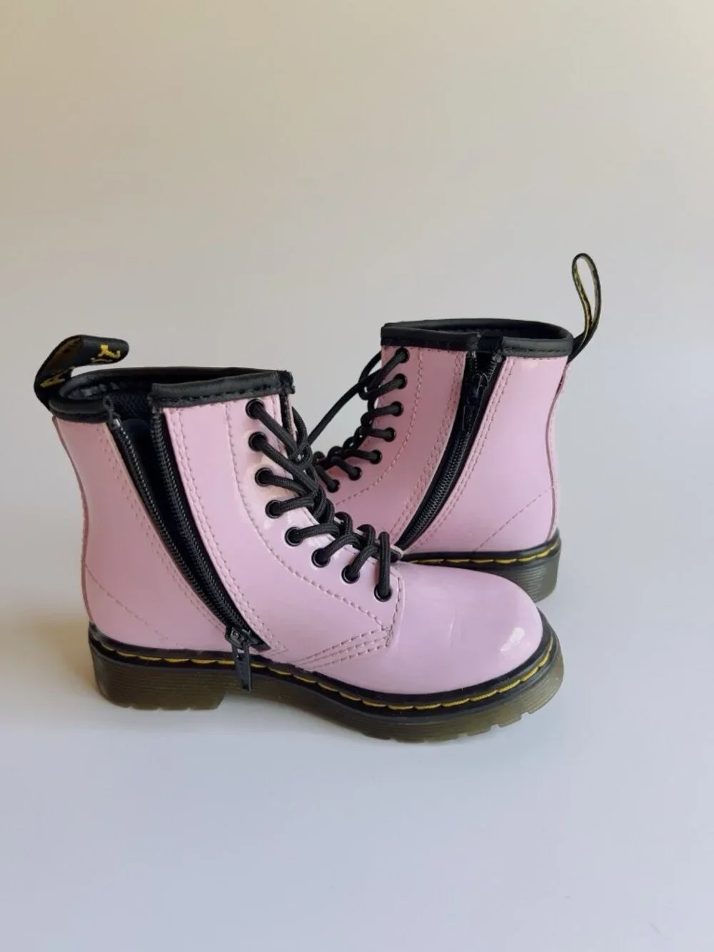 Dr. Martens 1460 Pink Patent Leather Toddler Boots Size 8